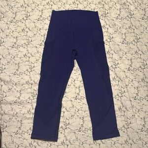 Lululemon Athletica Navy Mesh Side Leggings